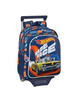 Mochila Escolar com Rodas Hot Wheels Speed club Laranja (27 x 33 x 10 cm)