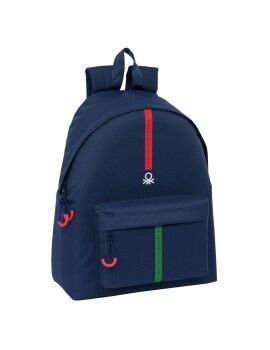 Mochila Escolar Benetton Italy Azul Marinho 33 x 42 x 15 cm