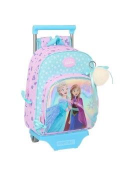 Mochila Escolar com Rodas Frozen Cool days Violeta Azul celeste 28 x 34 x 10 cm