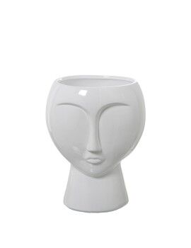 Vaso Alexandra House Living Branco Cerâmica Brilhante Face 27 x 27 x 35 cm