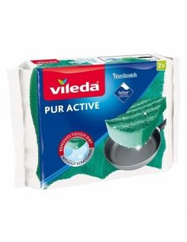 Esfregão Vileda Pur Active Verde Poliuretano (2 Unidades)