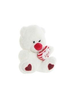 Peluche DKD Home Decor Blanco Rojo Plástico Infantil 17,5 x 15 x 20 cm