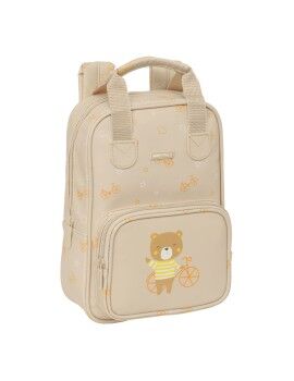 Mochila Infantil Safta Osito Bege 20 x 28 x 8 cm