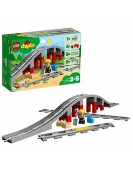 Playset de Veículos   Lego DUPLO 10872 Train rails and bridge         26 Peças  