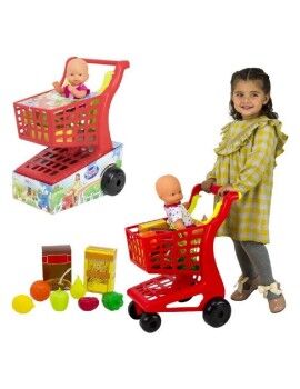 Carro de Compras Acessórios Boneco Brinquedo