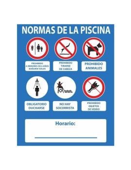 Cartel Normaluz Piscina PVC 50 x 40 cm