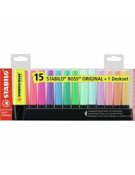 Marcador Fluorescente Stabilo Multicolor 15 Peças