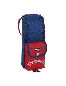 Bolsa Escolar Safta University Vermelho Azul Marinho (6 x 21 x 6 cm)