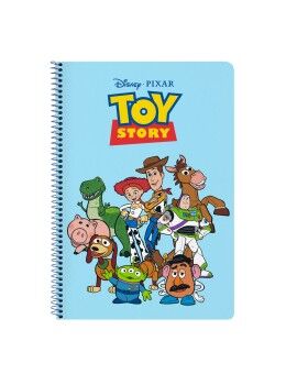 Caderno Toy Story Ready to play Azul Claro A4 80 Folhas