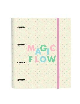 Carpeta de anillas Glow Lab Magic flow Beige (27 x 32 x 3.5 cm)