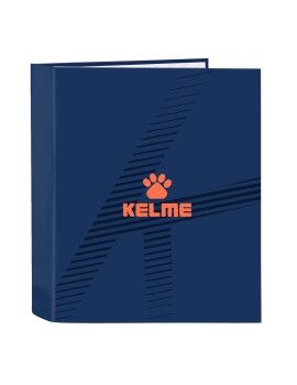 Pasta com argolas Kelme Navy blue Laranja Azul Marinho A4 (27 x 33 x 6 cm)