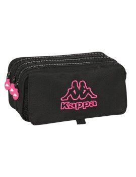 Portatodo Triple Kappa Black and pink Negro (21,5 x 10 x 8 cm)