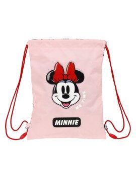 Bolsa Mochila con Cuerdas Minnie Mouse Me time Rosa (26 x 34 x 1 cm)