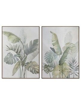 Pintura DKD Home Decor Palmeiras 100 x 4 x 140 cm Tropical (2 Unidades)