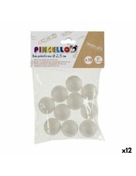 Material para Manualidades Bolas Poliestireno Ø 2,5 cm Blanco 12 Unidades