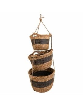 Conjunto de Cestos Alexandra House Living Preto Fibra natural 26 x 19 x 26 cm 22 x 16,5 x 22 cm...