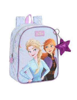 Mochila Escolar Frozen Believe Lilás 22 x 27 x 10 cm