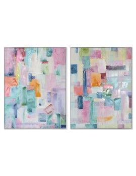 Pintura Home ESPRIT Abstrato Urbana 90 x 3,5 x 120 cm (2 Unidades)