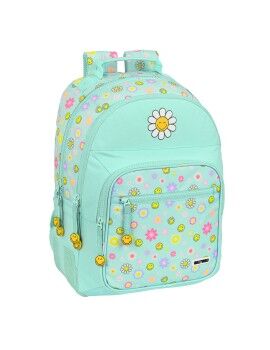 Mochila Escolar Smiley Summer fun Turquesa (32 x 42 x 15 cm)