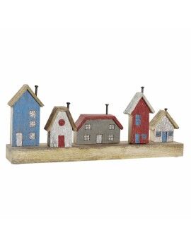 Figura Decorativa DKD Home Decor Multicolor Ferro Casas (60 x 10 x 24 cm)