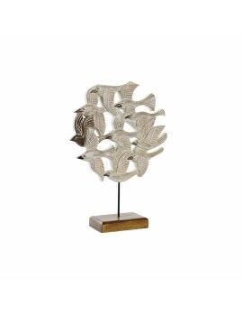 Figura Decorativa DKD Home Decor Bege Ferro Pássaros (38 x 11,5 x 54 cm)