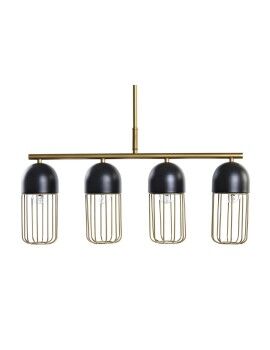 Candeeiro de teto DKD Home Decor Preto Dourado 220 V 50 W (60 x 11 x 26 cm)