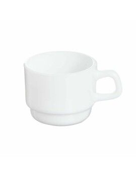 Conjunto de Chávenas de Café Arcoroc Restaurant Branco Vidro 12 Unidades 80 ml