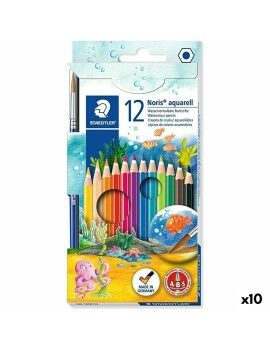 Lápices de Colores Acuarelables Staedtler Noris 12 Piezas Multicolor (10 Unidades)