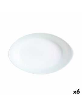 Fuente de Cocina Luminarc Smart Cuisine Ovalado Blanco Vidrio 21 x 13 cm (6 Unidades)