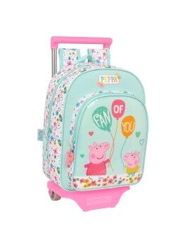 Mochila Escolar com Rodas Peppa Pig Cosy corner Azul 26 x 11 x 67 cm