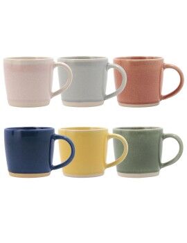 Taza Mug Bidasoa Artesano Multicolor Cerámica 330 ml (6 Unidades) (Pack 6x)