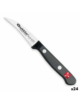 Cuchillo Pelador Quttin Sybarite Negro Plateado 6,5 cm (24 Unidades)