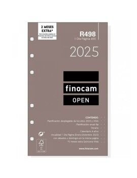 Recambio para Agenda Finocam OPEN R498 400 2025 9,1 x 15,2 cm