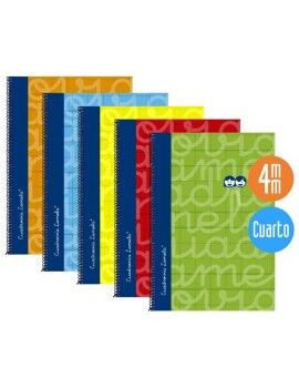 Set de Cuadernos Lamela Multicolor Cuarto 5 Piezas 80 Hojas