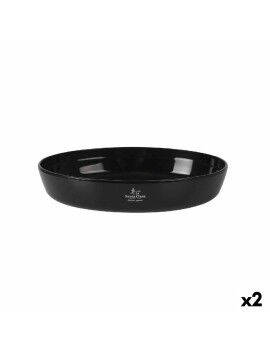 Travessa para o Forno Santa Clara Silicone Vidro de Borosilicato Oval 35 x 24 x 6,5 cm (2 Unidades)