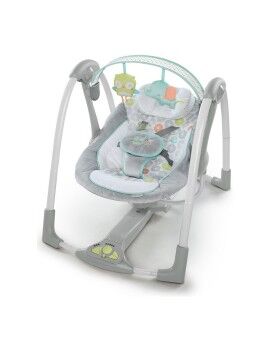 Cadeira de baloiço Ingenuity Compact Swing - Hugs & Hoots Branco Cinzento