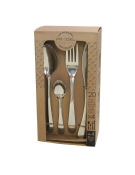 Set de Cubiertos Pradel essentiel Ondine 20 Piezas Acero Metal