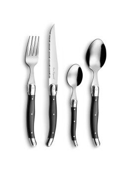 Set de Cubiertos Lou Laguiole Rustic 24 Piezas Bicolor Metal