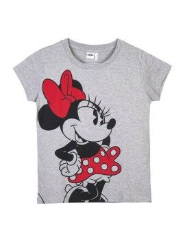 Camiseta de Manga Corta Infantil Minnie Mouse Gris