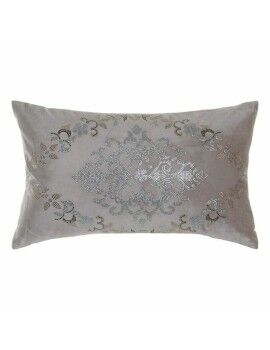 Cojín DKD Home Decor Gris Terciopelo Poliéster Rosa (50 x 30 cm)