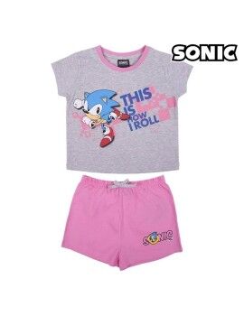 Pijama Infantil Sonic Gris