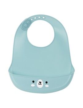 Babete Safta Bear Silicone Azul Claro (21 x 2 x 26 cm)