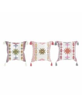 Almofada DKD Home Decor 8424001817528 Multicolor Árabe 40 x 10 x 40 cm Franjas (3 Peças)