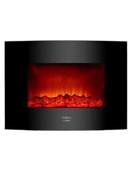 Chaminé Elétrica Decorativa de Parede Cecotec Warm 2200 Curved Flames 2000W Preto