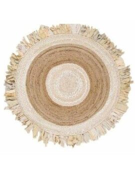 Alfombra DKD Home Decor Beige Marrón Algodón Jute (200 x 200 x 1 cm)