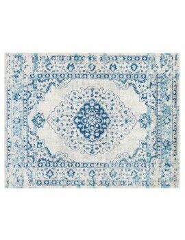 Tapete DKD Home Decor Azul Algodão Chenille (120 x 180 x 1 cm)