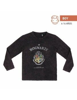 Camiseta de Manga Larga Niño Harry Potter Gris Gris oscuro