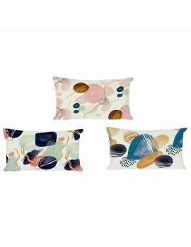 Almofada DKD Home Decor Plástico Azul Branco Multicolor Cor de Rosa Retangular Abstrato 50 x 30 x...