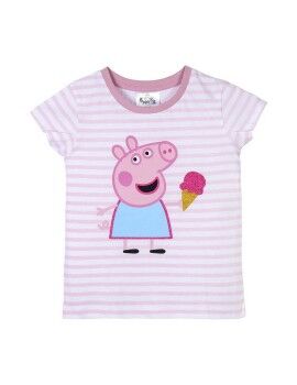 Camiseta de Manga Corta Infantil Peppa Pig Rosa