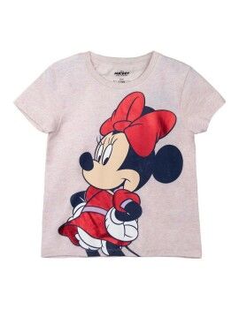 Camiseta de Manga Corta Infantil Minnie Mouse Rosa